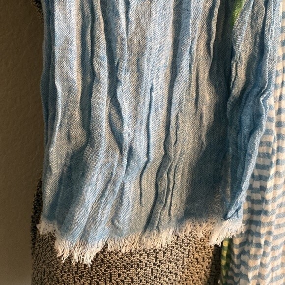 Bershka India striped patchwork nautical boho wrinkle 70x25 scarf wrap - Picture 5 of 7